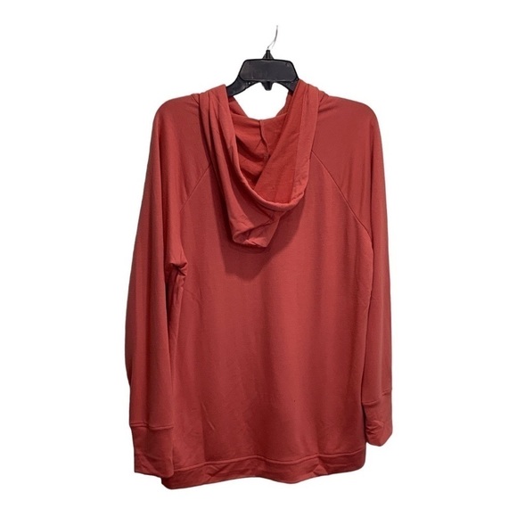 Marika Front Layered Coral Hoodie Size L - Picture 2 of 4